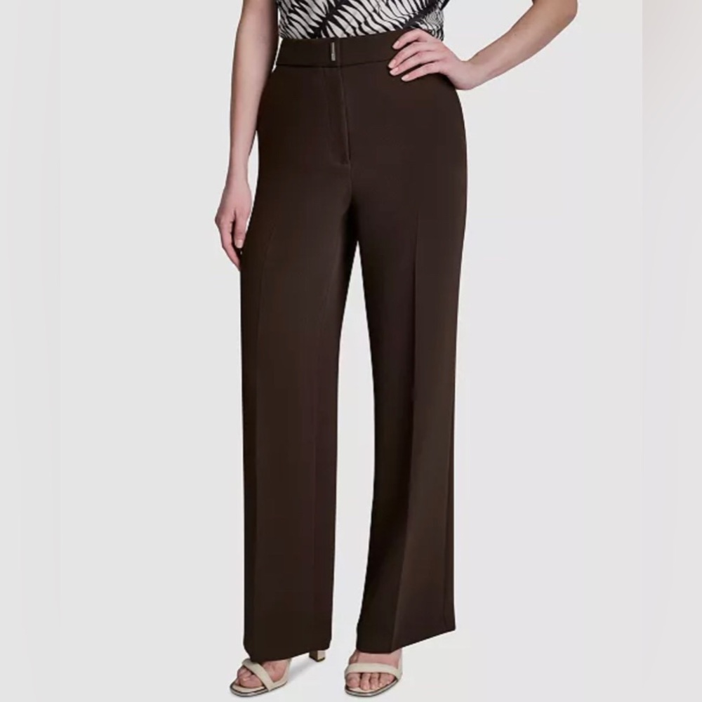 DKNY Women's Mid-Rise Straight-Fit Trouser Pants 14P
